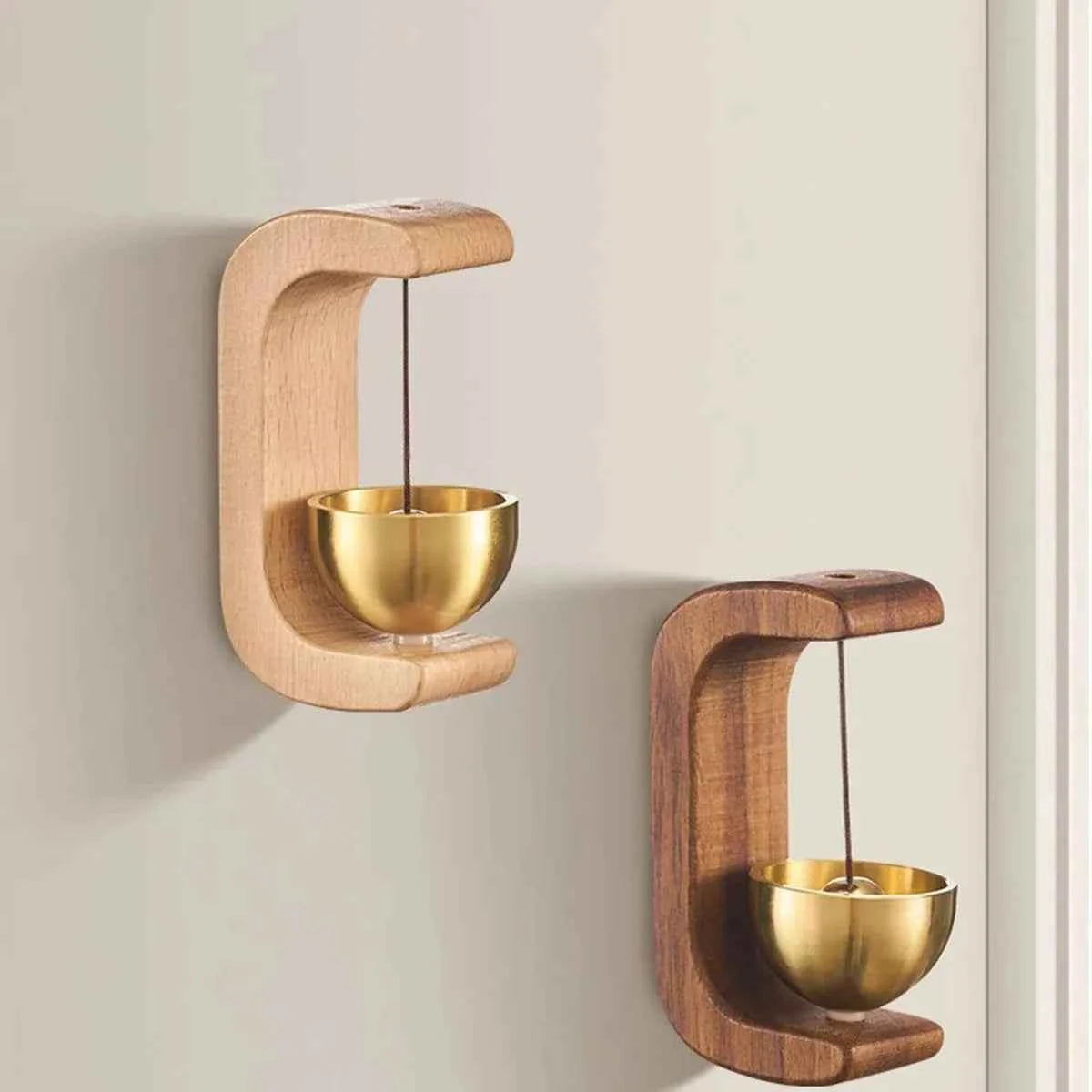 Hanging Decorations Japanese Wooden Wind Chimes Wireless Doorbell Entrance Door Bell Decorative Wind Bell for Home Opening