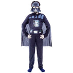 Boys Movie Mask Costume – Darth Vader Style Cape Armor Onesie