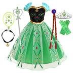 Frozen Elsa Anna Princess Girl Vestidos Costume Kid Dress Disney Snow Queen Halloween Cosplay Birthday Party Dress Up 2-10 Years