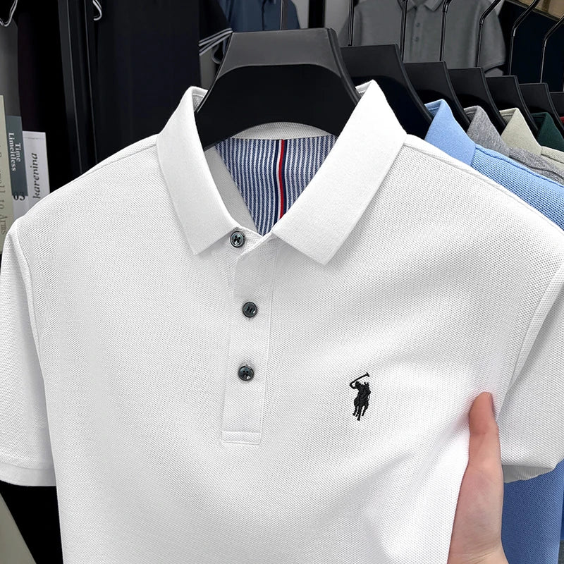 Men's 100% Cotton Polo Shirt – Short Sleeve Casual Golf & Business Shirt