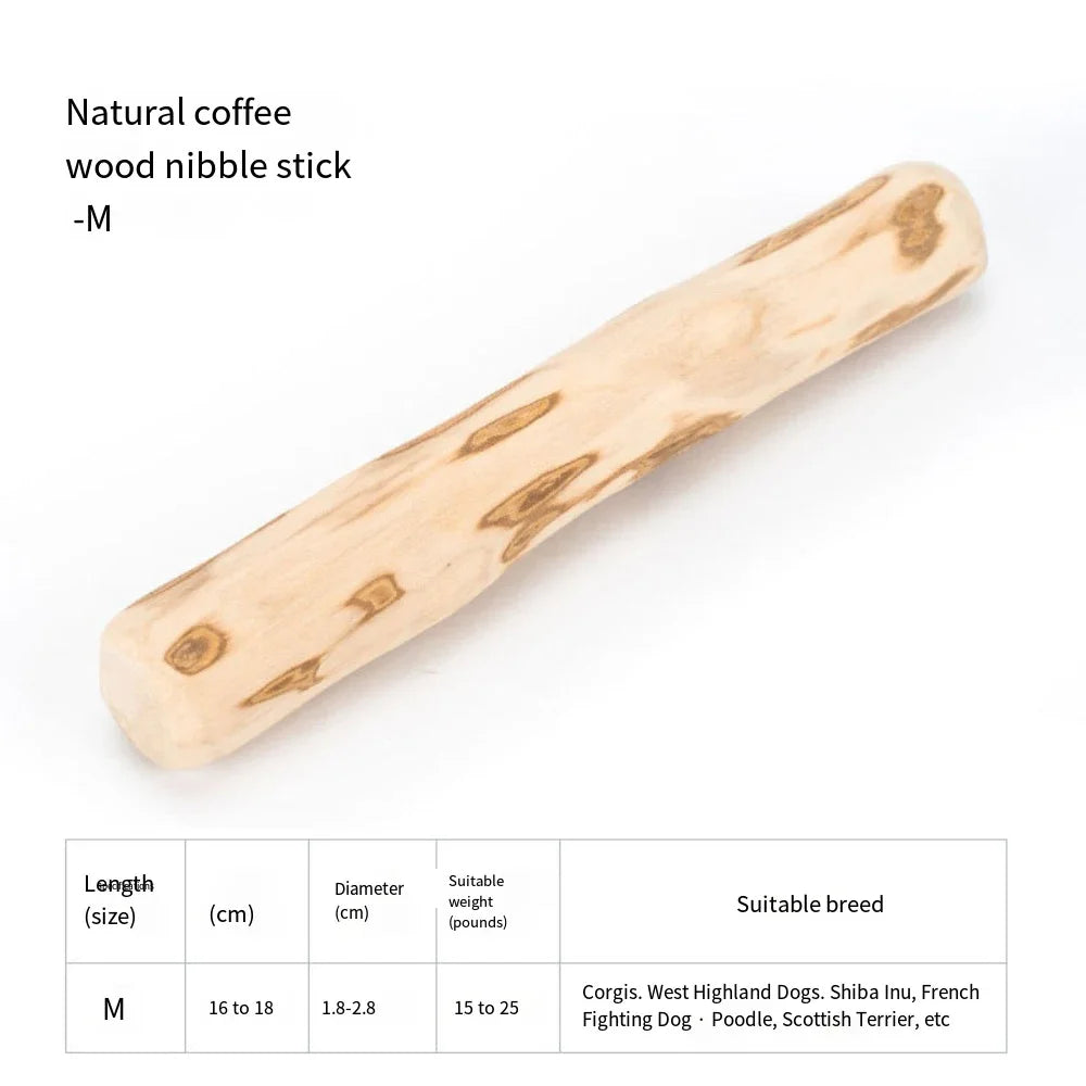 Coffee Wooden Dog Chew Stick – Tooth Pressure Relief Toy