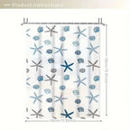 1PC Patterned PEVA Waterproof Shower Curtain – Bathroom Partition & Decorative Curtain Accessory