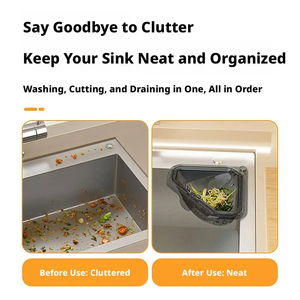Magnetic Triangle Sink Strainer Basket – Kitchen Food Waste Filter