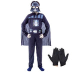 Boys Movie Mask Costume – Darth Vader Style Cape Armor Onesie
