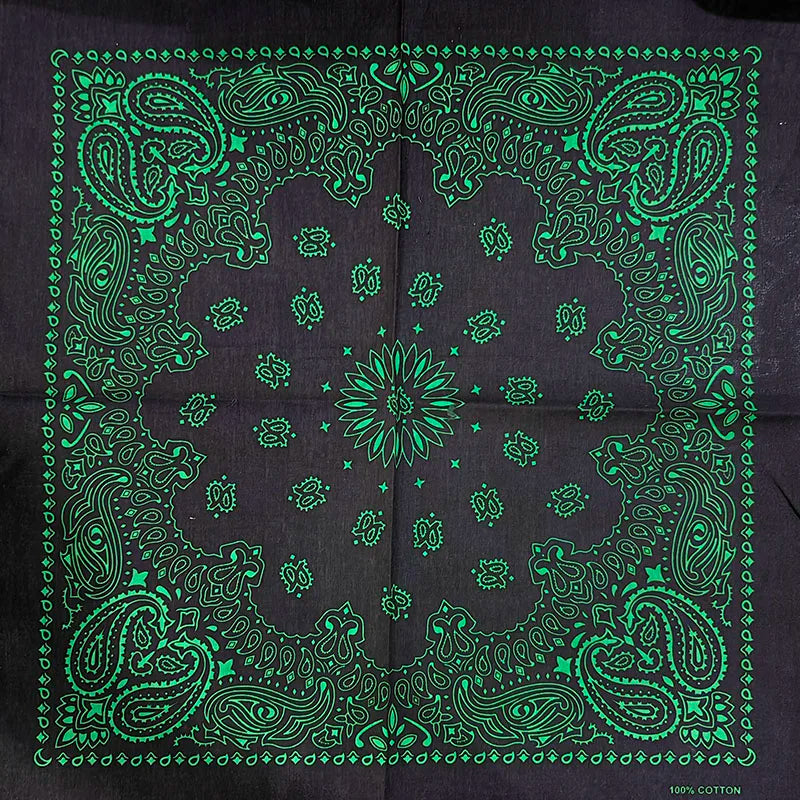 New Fashion Hip Hop 100% Cotton Bandana Square Scarf Gradient Color Paisley Headband Printed For Women/Men/Boys/Girls