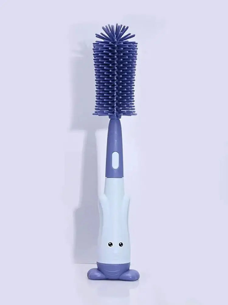 Bottle Brush Tea Cup Multifunctional Standing Brush Food Grade Silicone Nipple Brush Set Cup Brush Three-in-one Straw Brush Spon