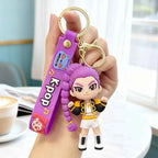 KPop Rumi Keychain Kpop Group Rumi Mira Zoey Anime Character Keychains Backpack Pendant Charms Party Favor Gift Keyring