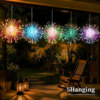 4/5pcs Hanging Solar Firework Lights LED Outdoor Garden Solar Lights 8 Lighting Modes for Landscape Garden Wedding Decorative