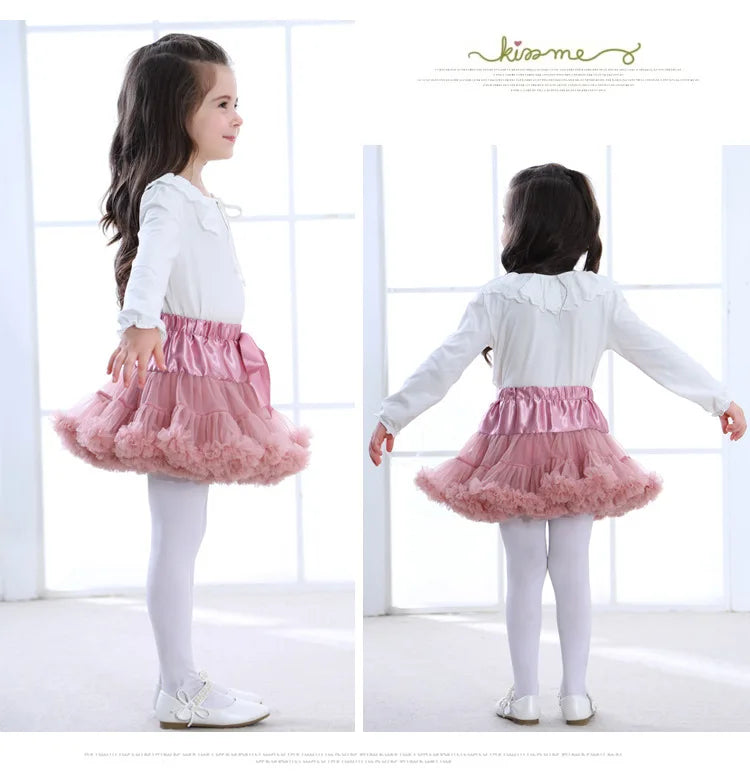 Baby Girls Tutu Fluffy Skirt Toddler Princess Ballet Dance Tulle Mesh Skirt Kids Cake Skirt Cute Girls Clothes Pettiskirt Skirt