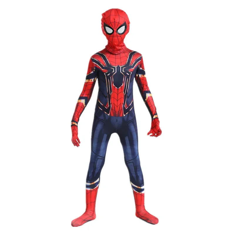 Kids Superhero Spider Costume Spandex Jumpsuit – Cosplay Bodysuit