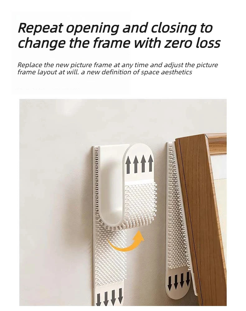 Heavy Duty Non Perforated Hanging Picture Strip - Easy to Use Non Trace Frame Adhesive Buckle Accessories Wall Hooks