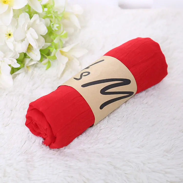 Fashion Korean Scarf Women Luxury Spring Winter Solid Color Hijabs For Woman Shawls Wraps Pashmina Bandana Scarves Wedding Gift