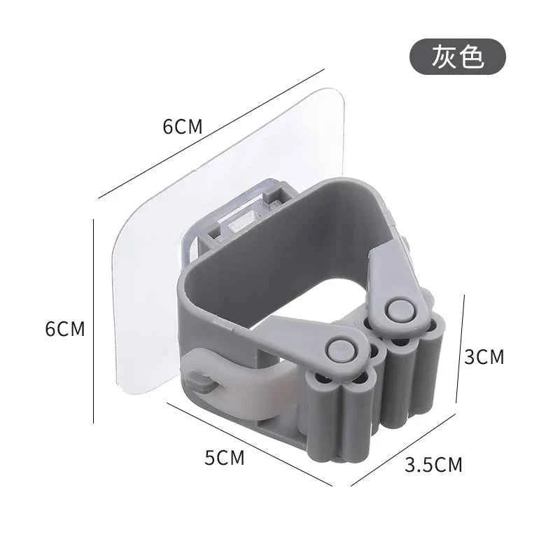 Multi-Purpose Hooks Adhesive Wall Hanging Mop Rack Broom Hanger Hook Kitchen Bathroom Organization Home Organizer Accessories