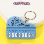 1 Pcs Creative Mini Electronic Piano Keychain Pendant Luminous Music Toy Small Gift