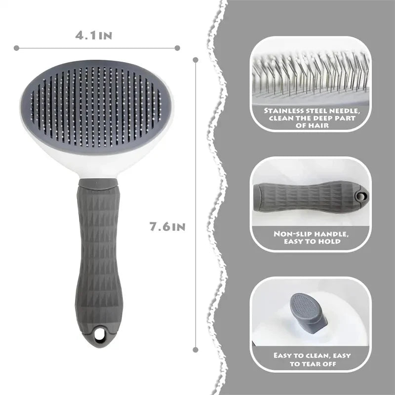 Self-cleaning Pet Hair Remove Comb Cat Slicker Brush Pet Hair Removal Comb For Cats Grooming Brushes Dog Combs Cat Accessories - WTN Essentials 