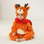 Winter Baby Rompers Baby Pijamas Panda Tiger Leopard Monkey Fox Animal Cartoon Hooded Jumpsuits Cosplay Costume Boys Girl Pajama