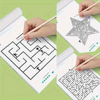Maze Training Book, Used to Improve Concentration, a Puzzle Game Designed to Enhance Students' Thinking and Attention, an Intellectual Development Toy, a Fun Holiday Gift, a Maze Game Book.
