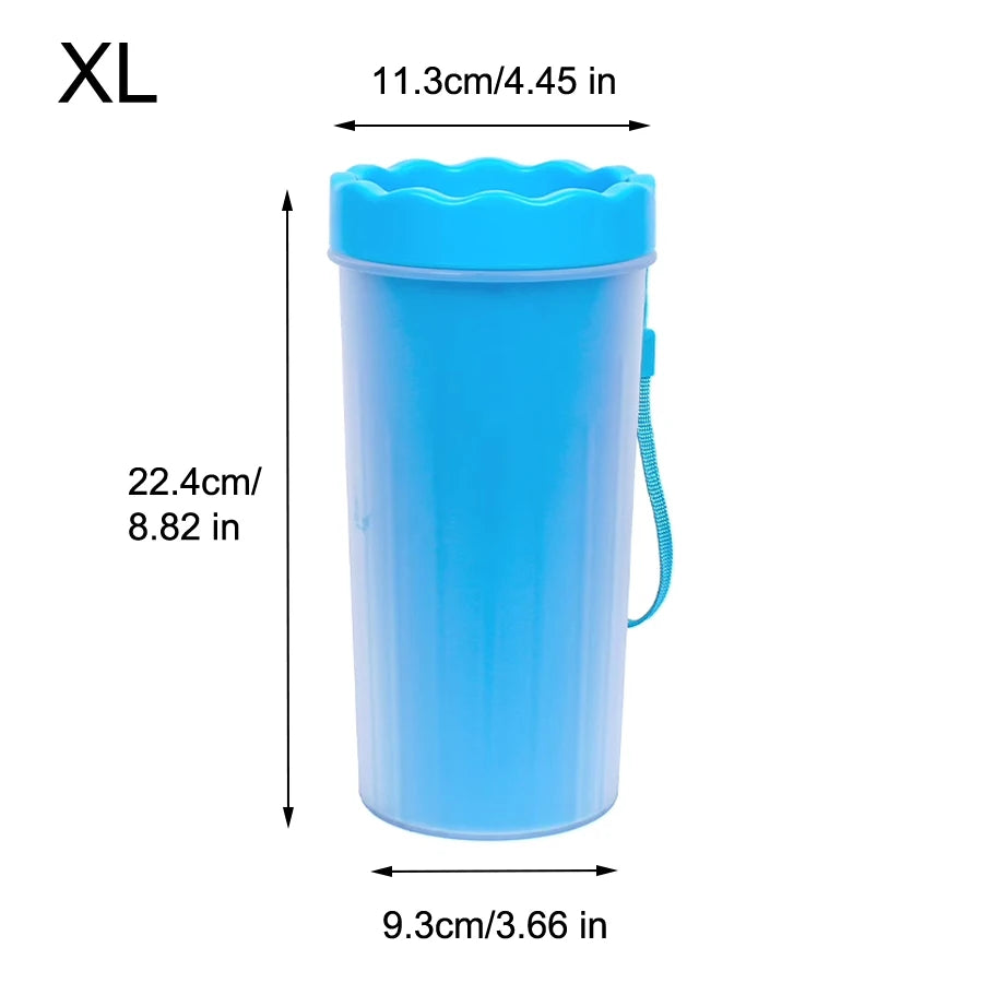 1Pc Pet Plastic Foot Wash Cup S L XL Large size silicone brush Dog cat clean foot mud removable cleaning Foot