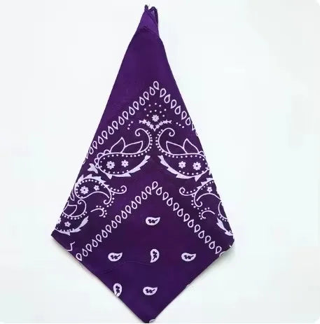 1/4/9pcs Men Women Bandana Hairband Cowboy Mens Biker Sports Headwear Wrist Hairwrap Single Sided Head Wrap Scarf Paisley