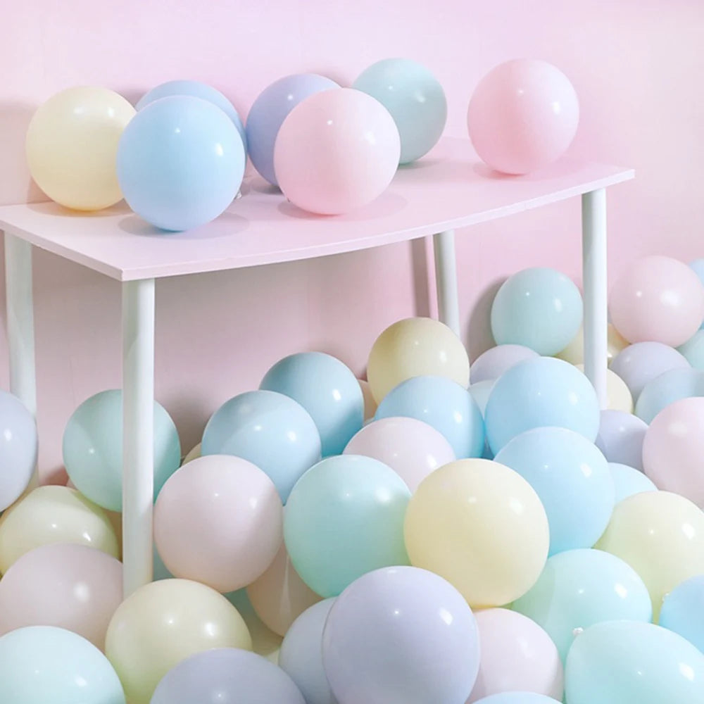 10- 100 pieces metal balloon Gold Silver Chrome Ballon Wedding Decoration white black Macaron Birthday Party Supplies 10 12 inch