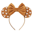 New Trendy Mouse Ears Headband 3.3"Velvet For Girls Soft Bow Hairband Halloween Festival Party Trip DIY Hair Accessories Gifts