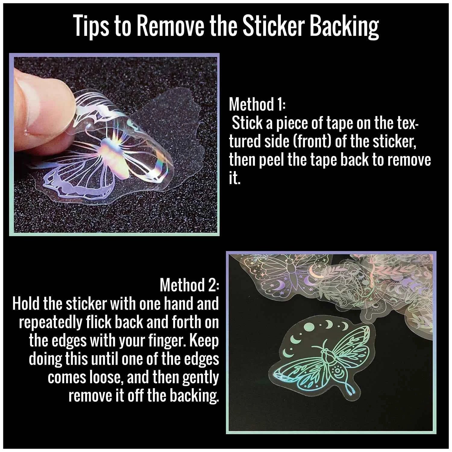 40pcs Holographic Glitter Stickers PET Transparent Shiny Waterproof Decorative Decals For Water Bottles Scrapbooking Laptop