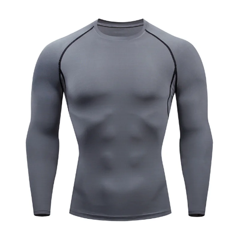 Compression Running Top Men Long Sleeve Shirt For Male Gym Clothing Quick Dry Sportswear Fitness Tee Training Workout Muscle Top