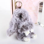 Fluffy Bunny Plush Keychain Cute Rabbit Bag Charm