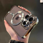 Luxury Magnetic Plating Clear Case For Magsafe Wireless Charging iPhone 11 12 13 14 15 16 17 Pro Max Air Plus Shockproof Cover