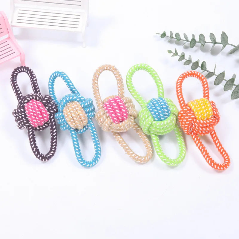 Interactive Cotton Rope Mini Dog Toys Ball for Dogs Accessories Toothbrush Chew Puppy Toy for Large Small Dogs Toy Pet Dog Toy - WTN Essentials 
