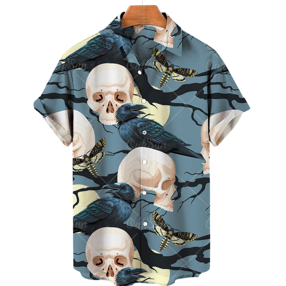 Men's Designer Hawaii Shirts Short Sleeve Collar Top Fashion Streetwear 3d Printed XS-5XL Hiphop Casual Vintage Clothing