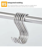 10 pcs Stainless steel S shaped hook Large hook S hook, multi purpose S shaped hook metal S-hook hook for kitchen and bathroom