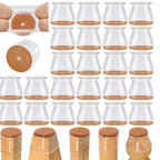 24/4pcs Chair Leg Caps Silicone Feet Protector Pads Furniture Table Covers Socks Plugs Cover Furniture Leveling Feet Home Decor