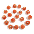 20pcs Plush Fur Covered Ball Beads Charms Multicolor Pompom Pendant For DIY Jewelry Making Necklace Bracelet Earring Accessories