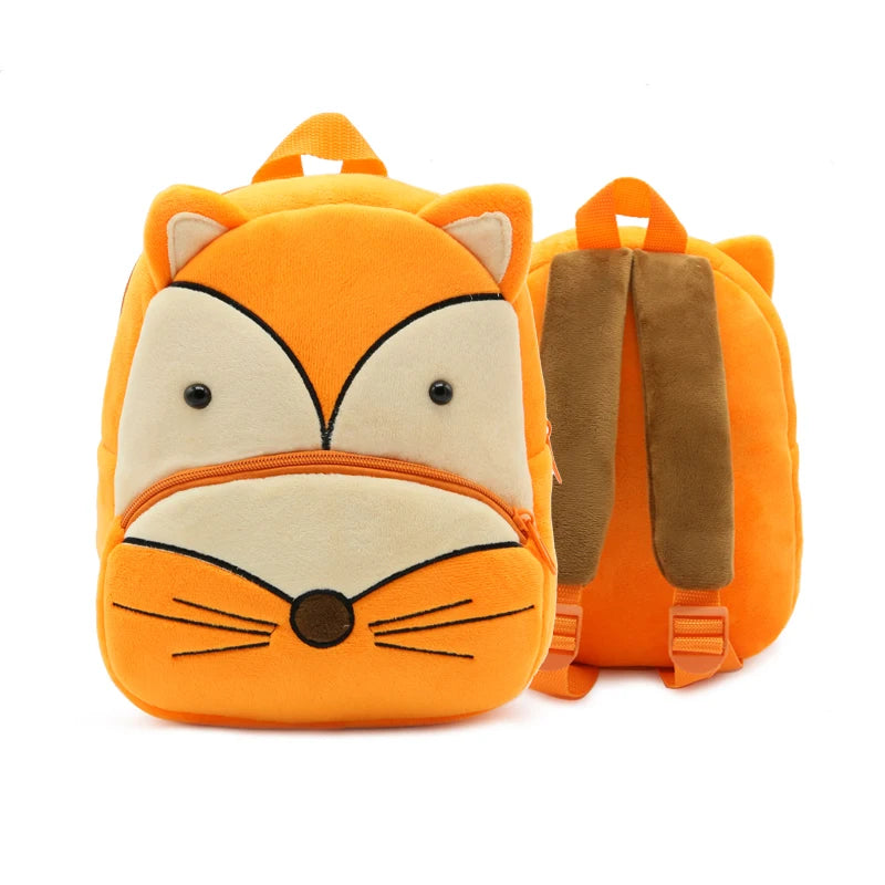 Cute Cartoon Animal Plush Backpack Soft Children Kindergarten Schoolbag Toddler Travel Bag Gift For Girls Boys