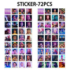 132PCS K-POP Demon Hunters Huntrix Photocards Stickers Anime Collectible Set for Fans of K-POP Merch/Trading Cards Kids Gifts