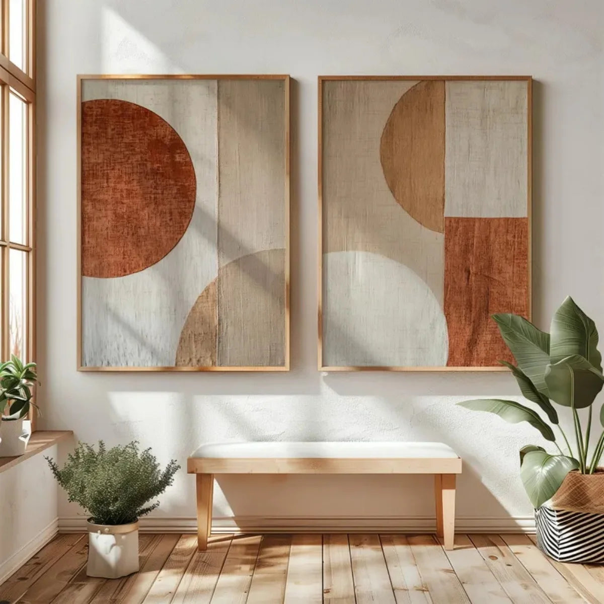 2pcs/set Japanese Retro Wabi Sabi Mountains Abstract Canvas Print Poster Modern Minimalist Art Print Home Decor Wall Art Poster