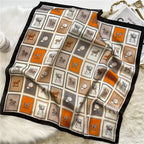 2025 Silk Shawl Print Headscarf Cat Hair Wrap Neckerchief Female Satin Square Scarf For Women Headband Foulard Hijab Bandana