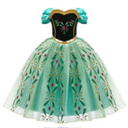 Kids Princess Costume Dress – Elsa, Anna, Jasmine & Moana Outfit