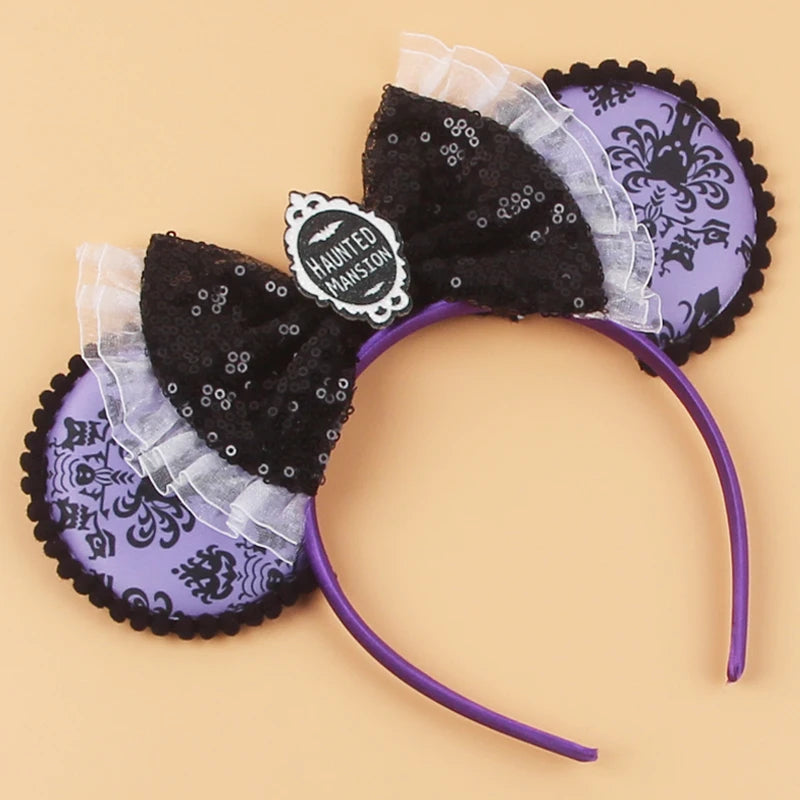 2026 Latest Fashion Ear Headband Sequin Bows For Girl Adult Kids Halloween Party Cosplay Hair Accessories Princess Hairband