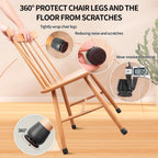 16PCS Black Chair Leg Protectors Foot Cover Diagonal with Thick Wrap Felt Pads Silicone Furniture Table Feet For Hardwood Floors