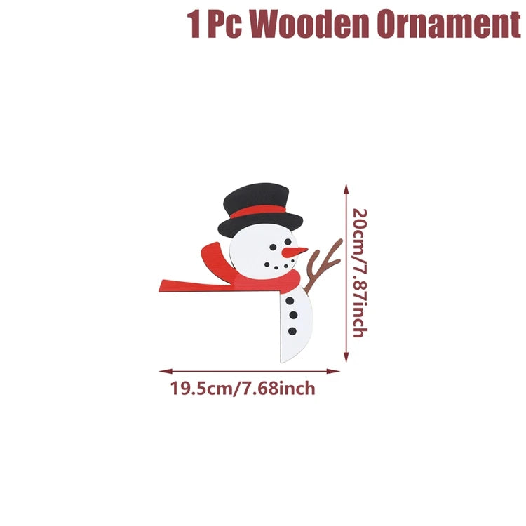 Christmas Wooden Ornament Christmas Party Decoration 2025 Xmas Santa Claus Snowman Pendants Navidad Natal New Year Gift 2026