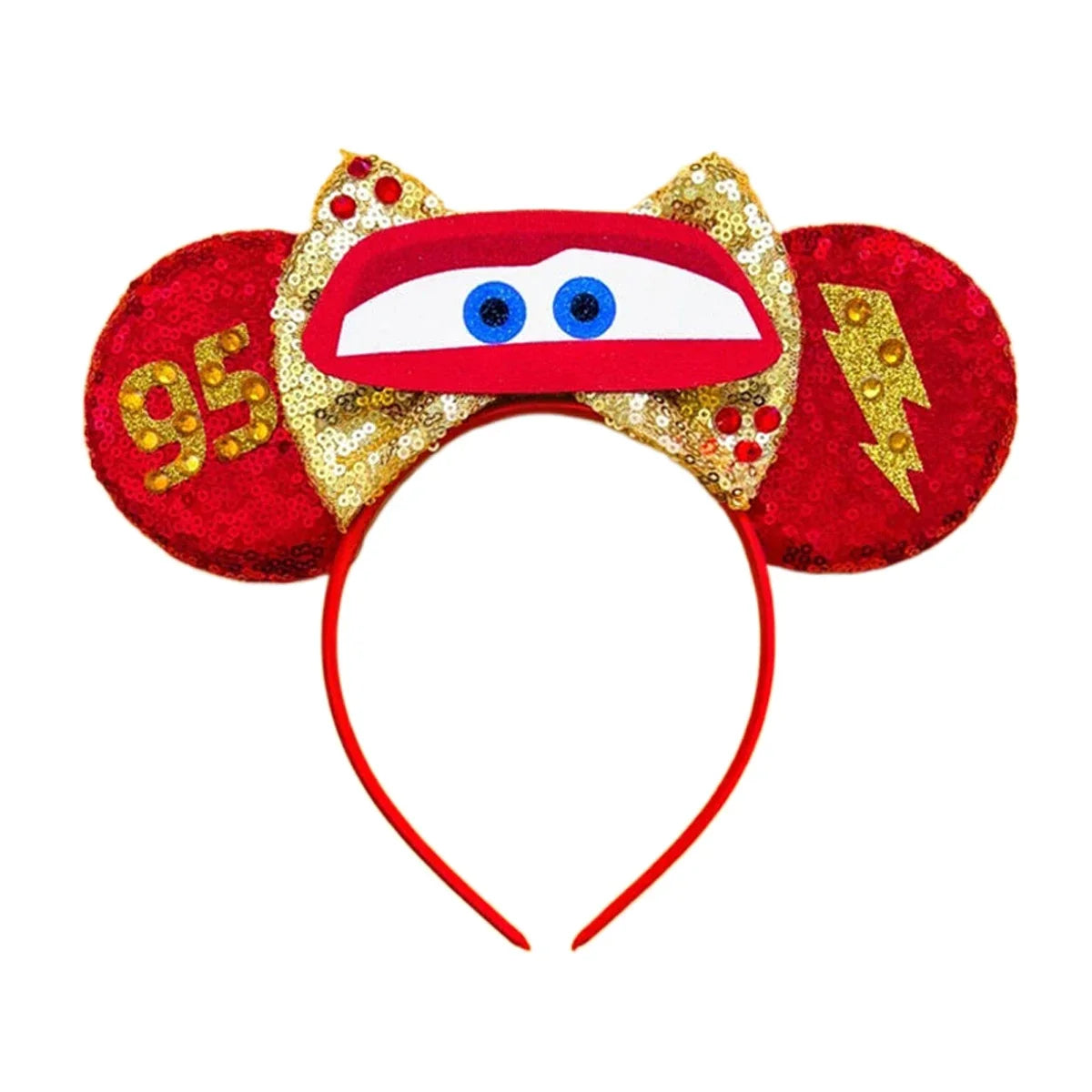 Mouse Ears Headband Cartoon Sequin Bows Headband Birthday Party Christmas Halloween Princess Cosplay Costume For Women Adult