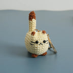Small Cat Crochet Keychain Cute Kitten Bag Charm