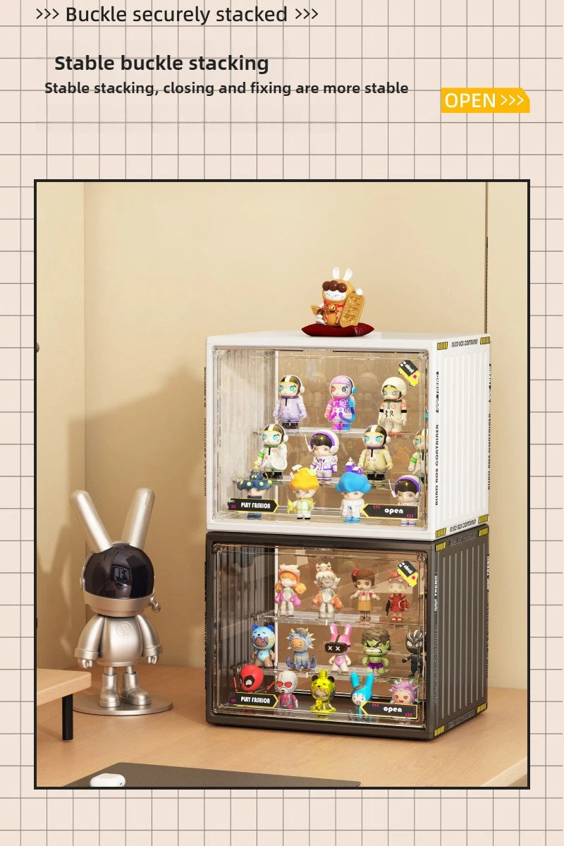 Three Layer Acrylic Display Rack Transparent Showcase Handmade Anime Car Model Blind Box Storage Box Jewelry Sorting Box