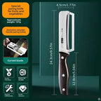 Stainless steel peeler with imitated wood handle for peeling and slicing fruits and vegetables | Durable and smooth operation