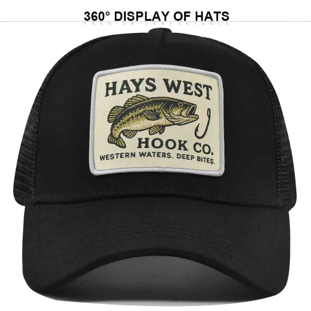 High Quality Fishing Embroidery Baseball Cap for Men Women Outdoor Fishing Snapback Mesh Hat Breathable Sunshade Dad Trucker Hat