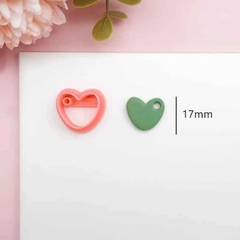 Flowers/Love Soft Ceramic Earring Mold Polymer Clay Cutter DIY Handmade Jewelry Pendant Quick Modeling Cutting Ceramic Tool
