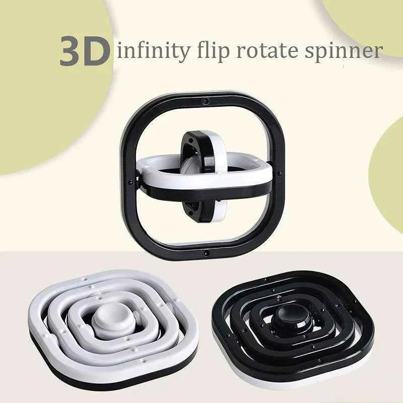 3D Flip Fidget Spinner – 360° Sensory Gyro Stress Relief Toy