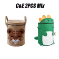 Cartoon Animal Storage Baskets Large Capacity Foldable Toy Organizer Bin with Lid for Kids Room Home Nursery Organization